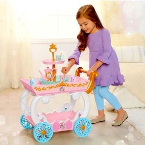 Disney Princess Doll and Me Tea Cart with 15 Pieces